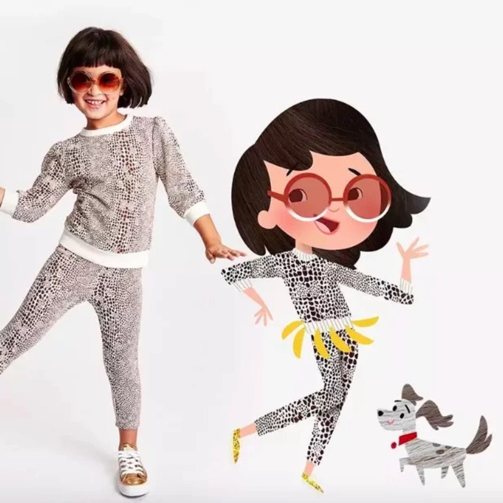 Janie and Jack by Juno Valentine Cheetah Sweatshirt Size 4T